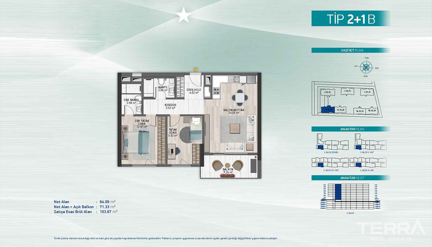 First-Class Apartments Close to Social Amenities in Küçükçekmece - 36904