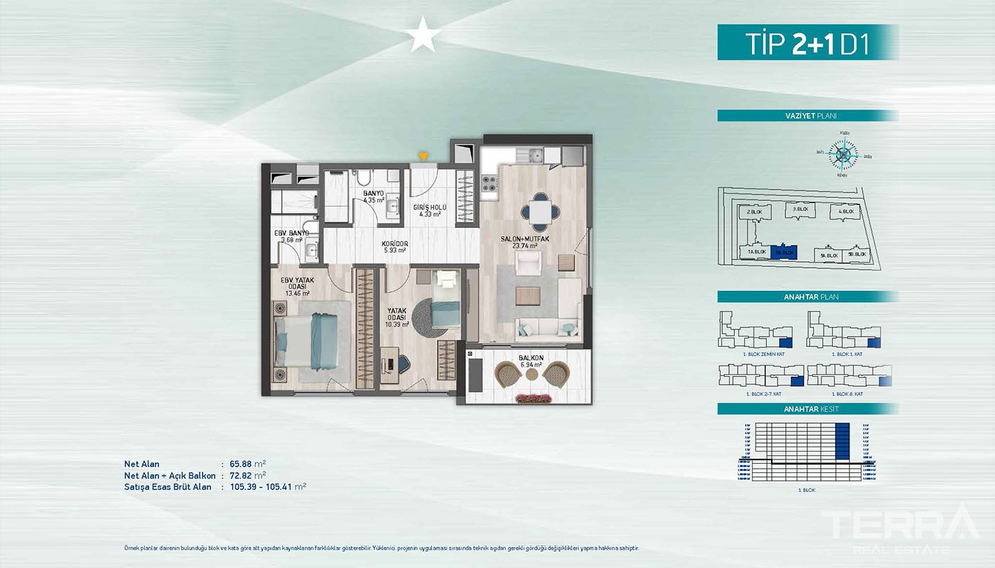 First-Class Apartments Close to Social Amenities in Küçükçekmece - 36906