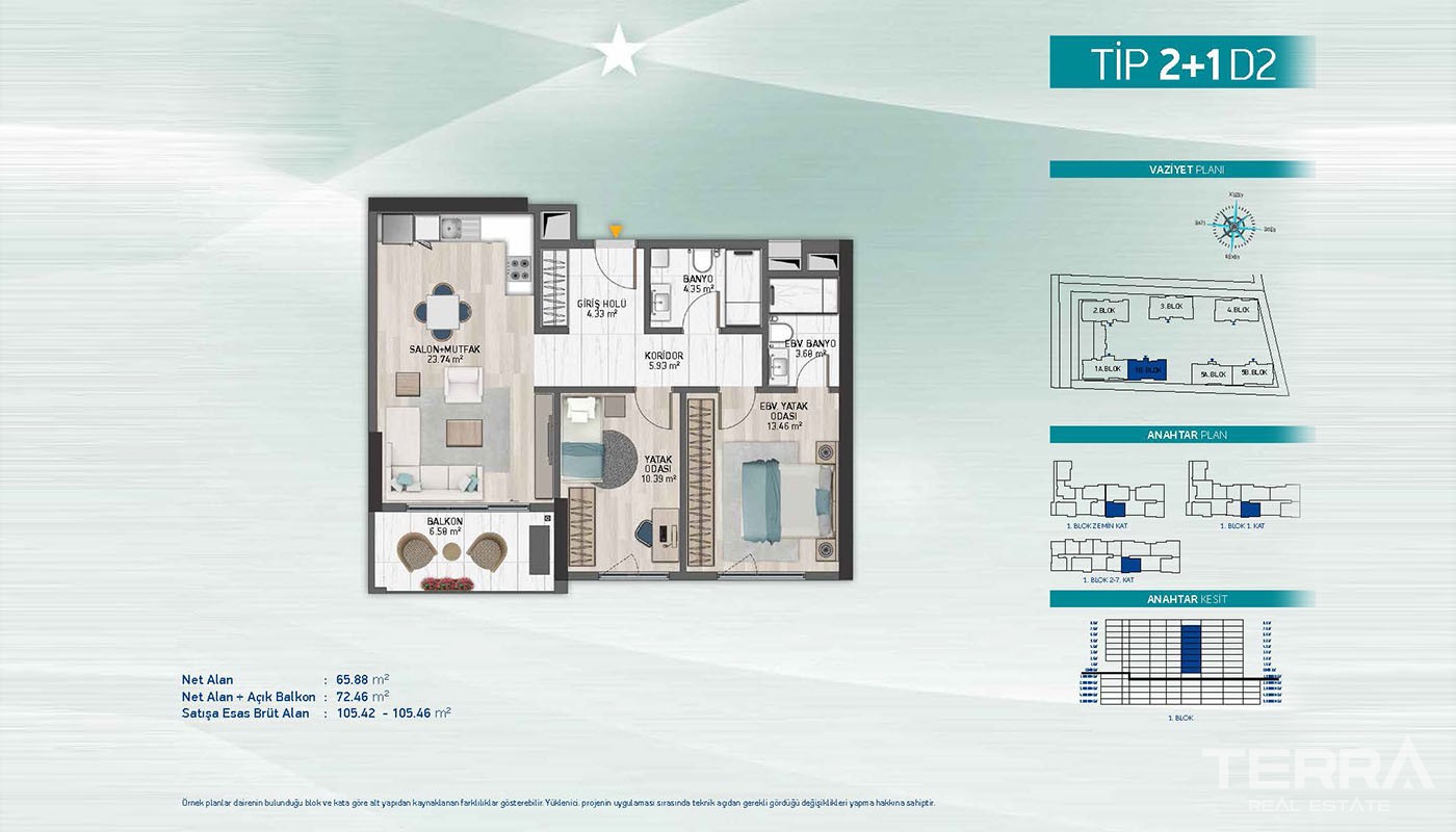 First-Class Apartments Close to Social Amenities in Küçükçekmece - 36907