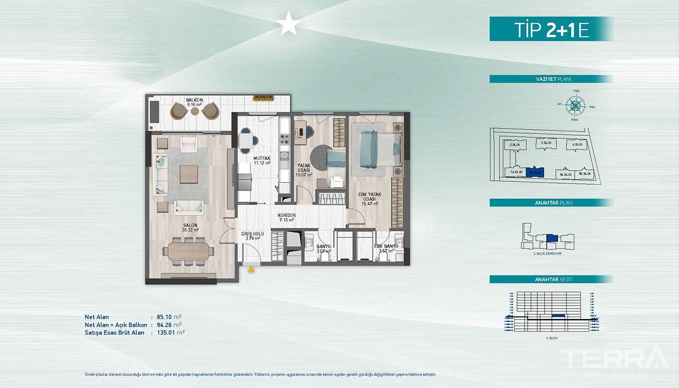 First-Class Apartments Close to Social Amenities in Küçükçekmece - 36908