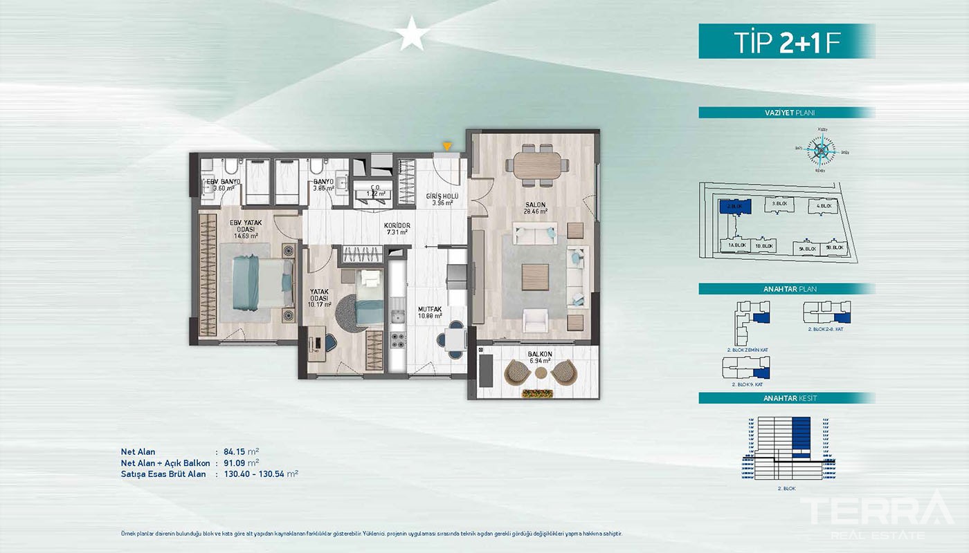 First-Class Apartments Close to Social Amenities in Küçükçekmece - 36909