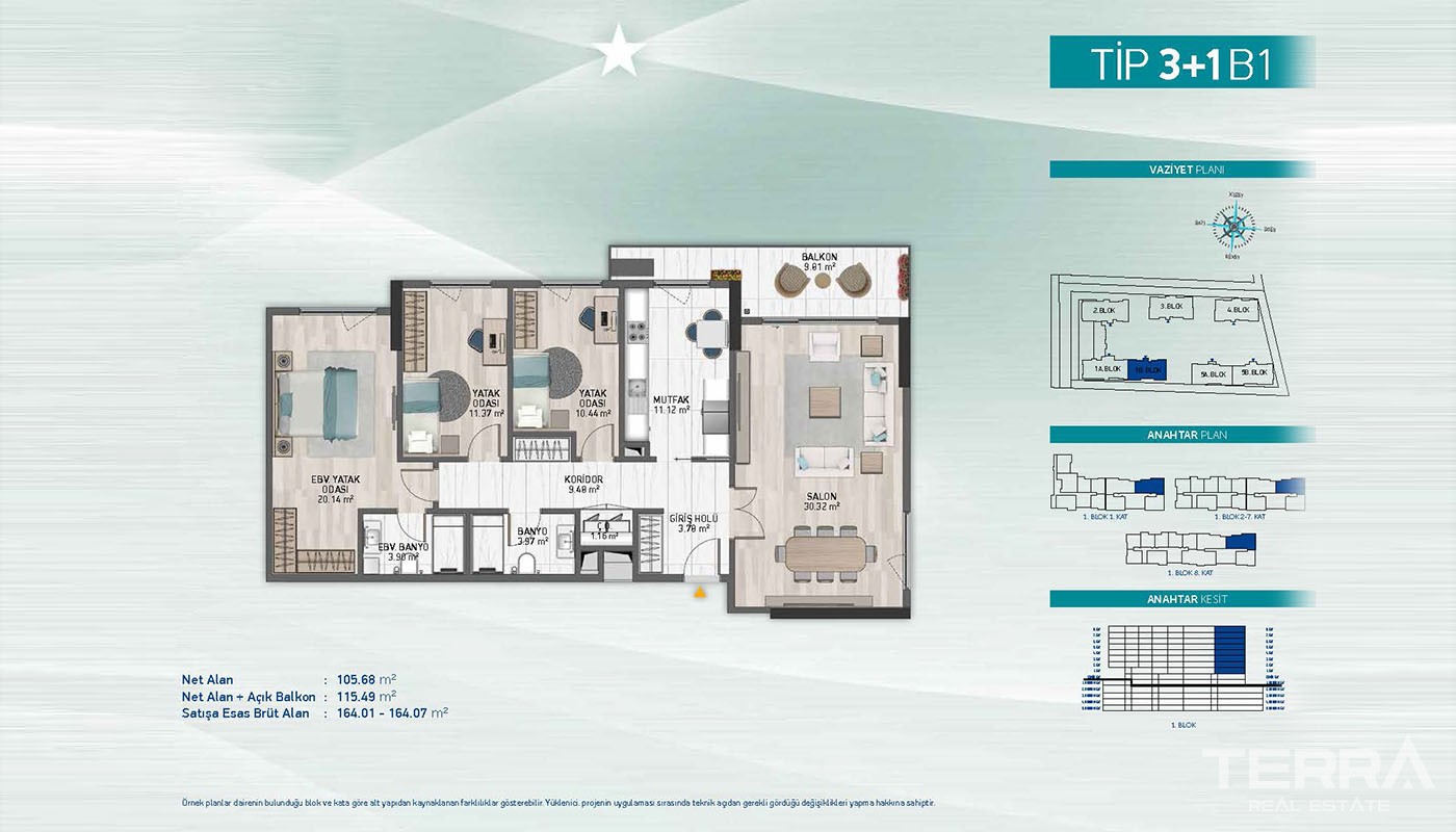 First-Class Apartments Close to Social Amenities in Küçükçekmece - 36912