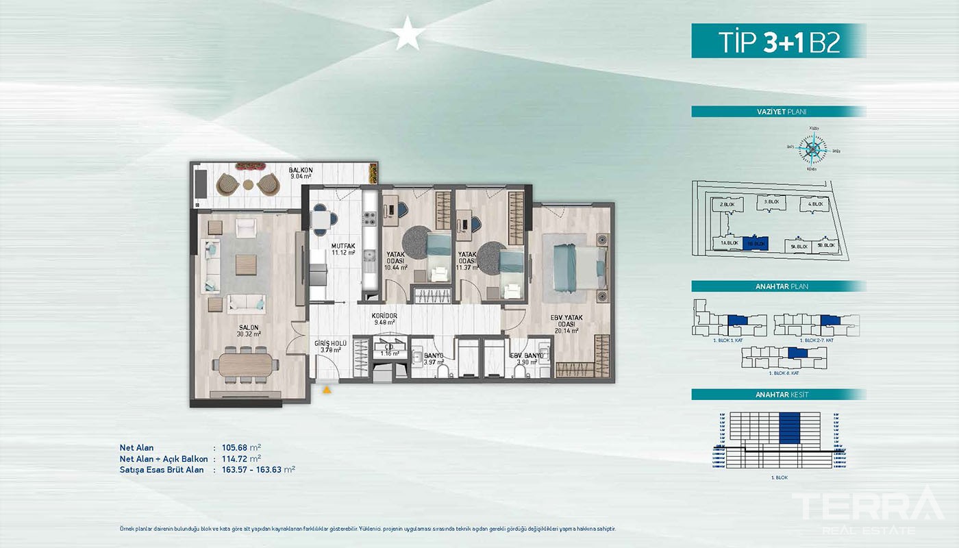 First-Class Apartments Close to Social Amenities in Küçükçekmece - 36913