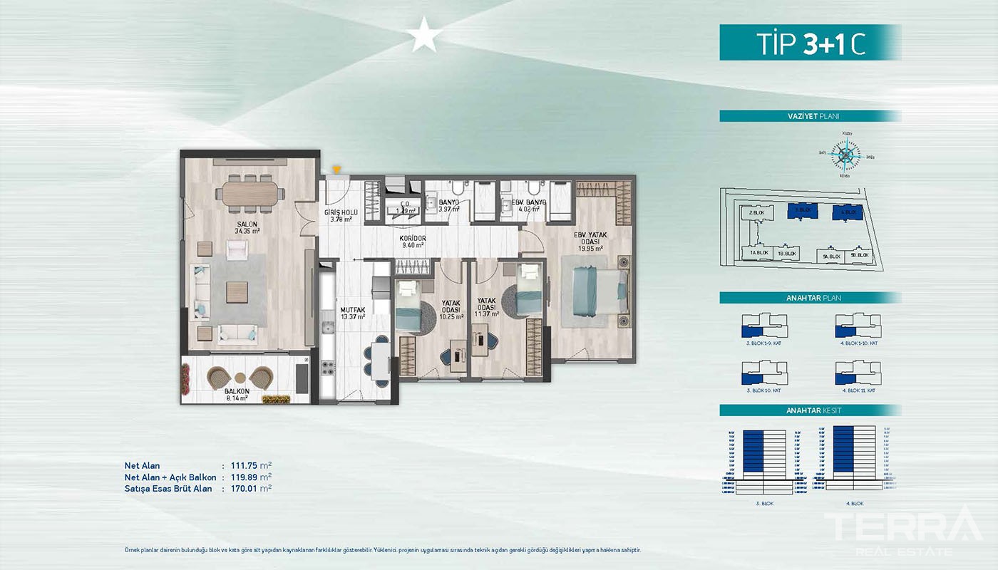 First-Class Apartments Close to Social Amenities in Küçükçekmece - 36914