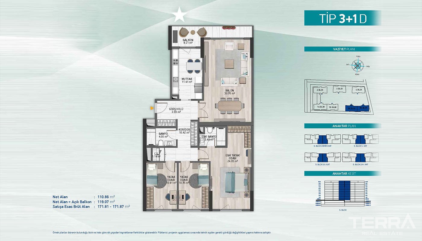First-Class Apartments Close to Social Amenities in Küçükçekmece - 36915