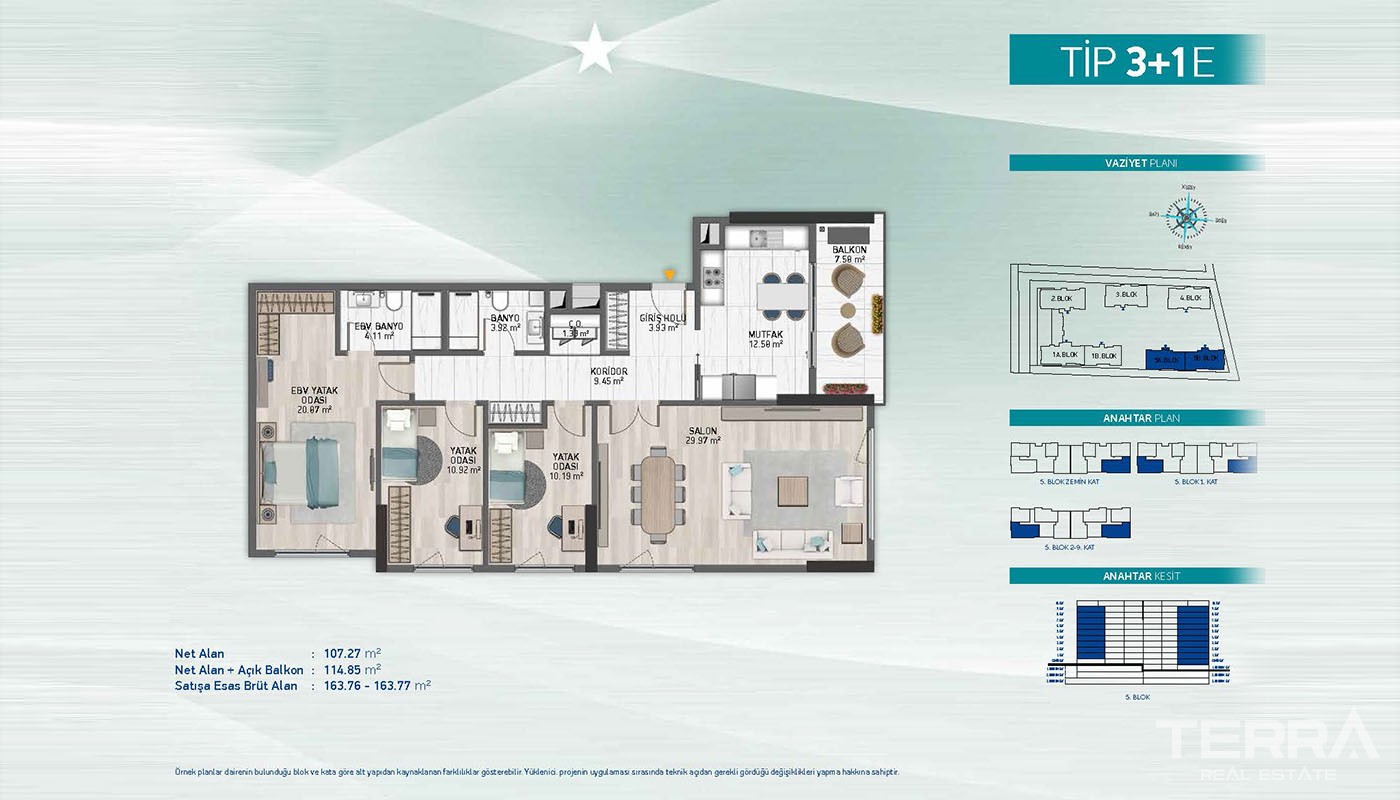 First-Class Apartments Close to Social Amenities in Küçükçekmece - 36916