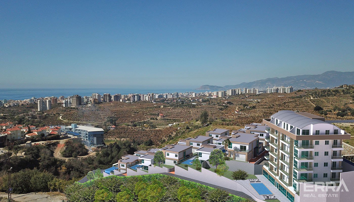 Luxury Apartments in New Complex with Swimming Pool in Alanya Kargıcak