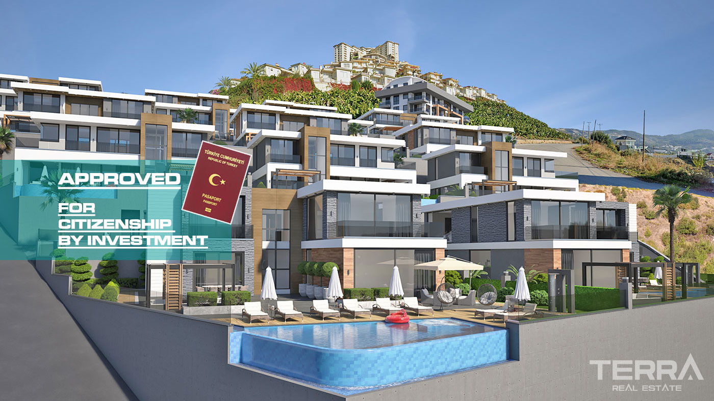 Sea and Castle View Luxury Villas With Private Pool in Kargıcak Alanya