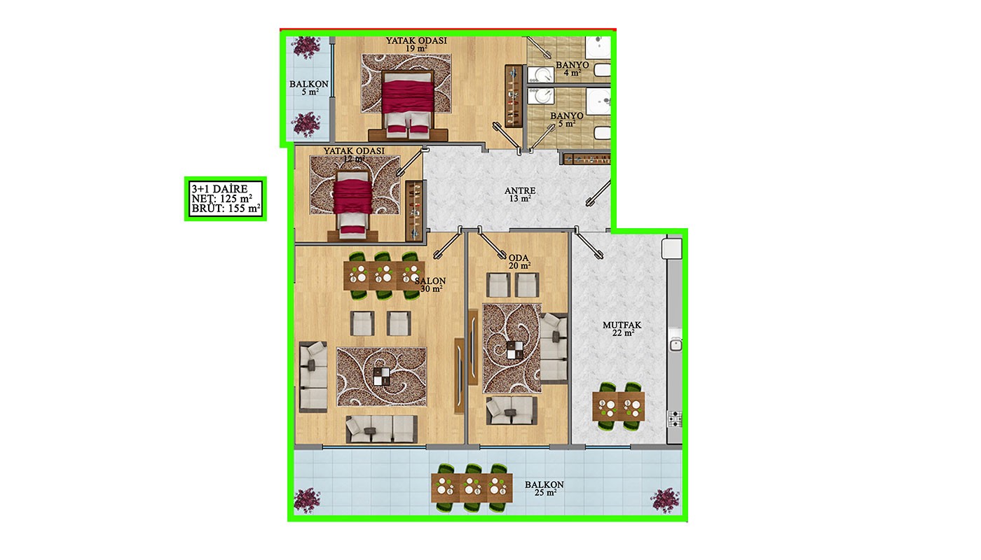 Modern Apartments With Separate Kitchen Close to Amenities in Alanya - 38458
