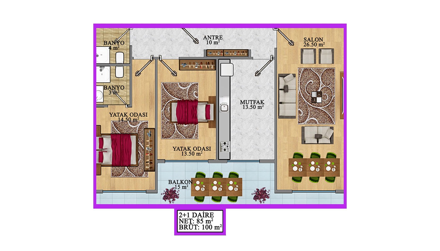 Modern Apartments With Separate Kitchen Close to Amenities in Alanya - 38461