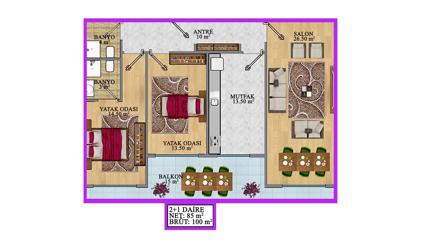 Modern Apartments With Separate Kitchen Close to Amenities in Alanya - 38462