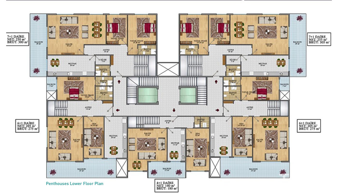 Newly Completed Apartments With Sea and Mountain View in Mahmutlar - 37535