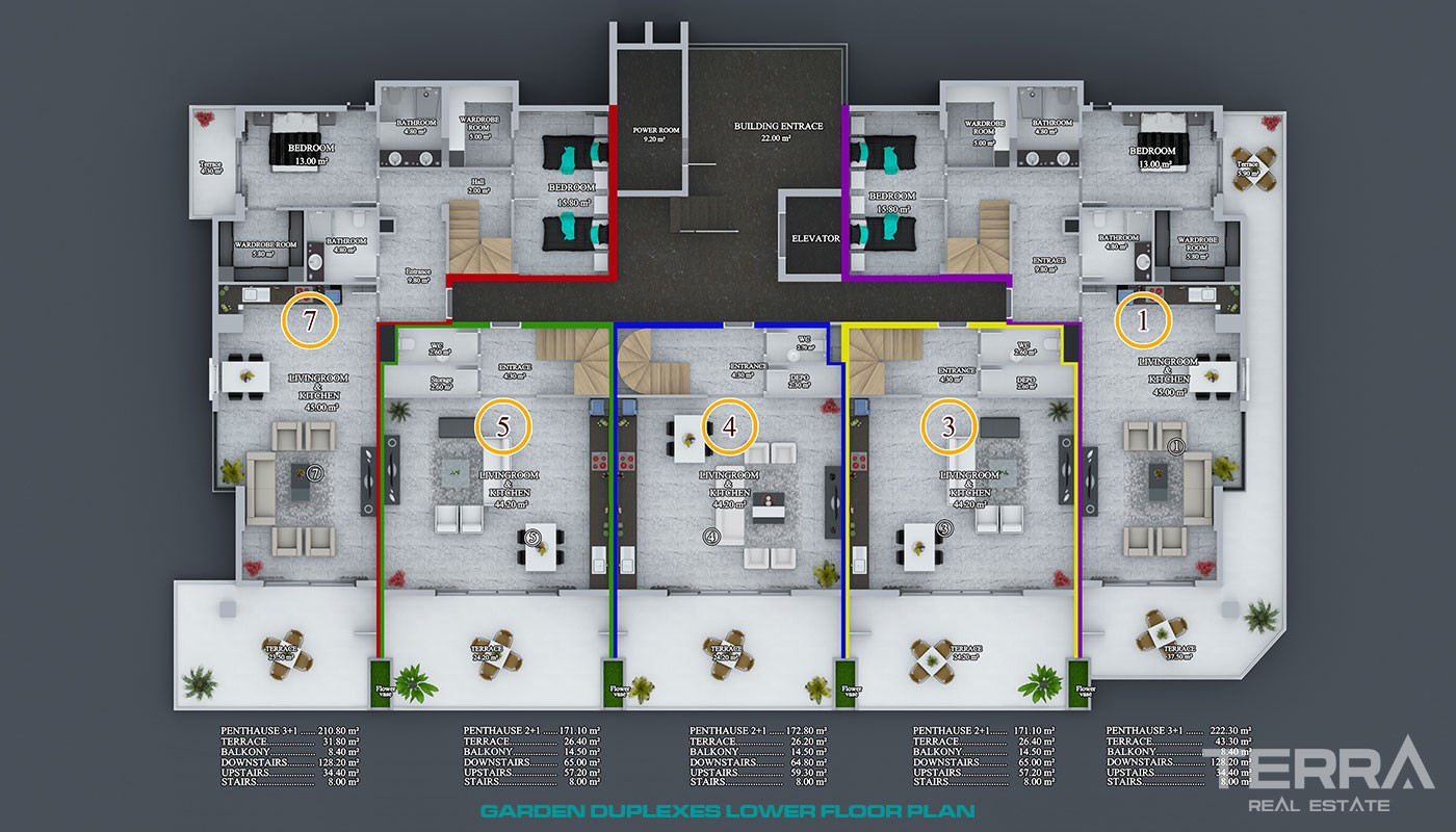 Cozy Residential Complex With Sea View Apartments in Alanya Kestel - 38053