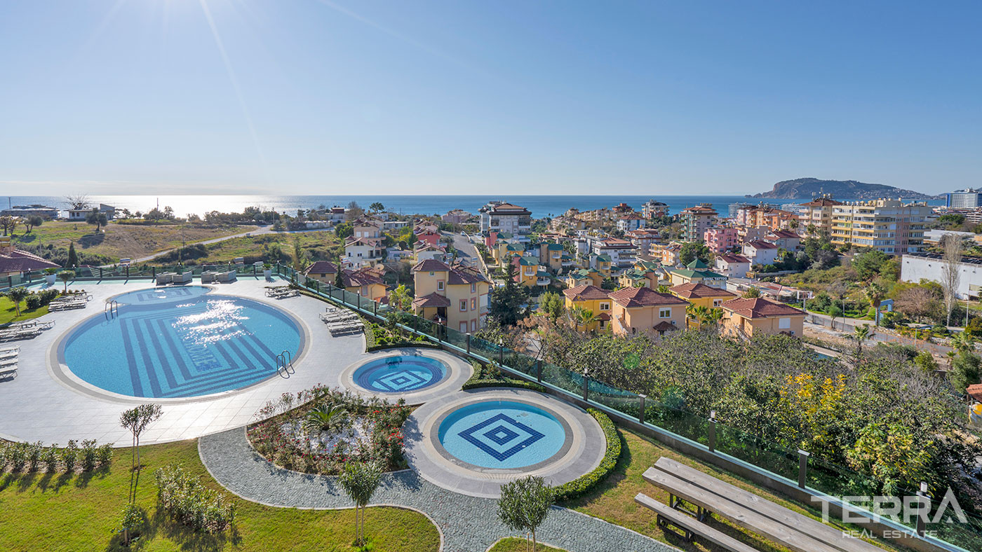 Cozy Residential Complex With Sea View Apartments in Alanya Kestel