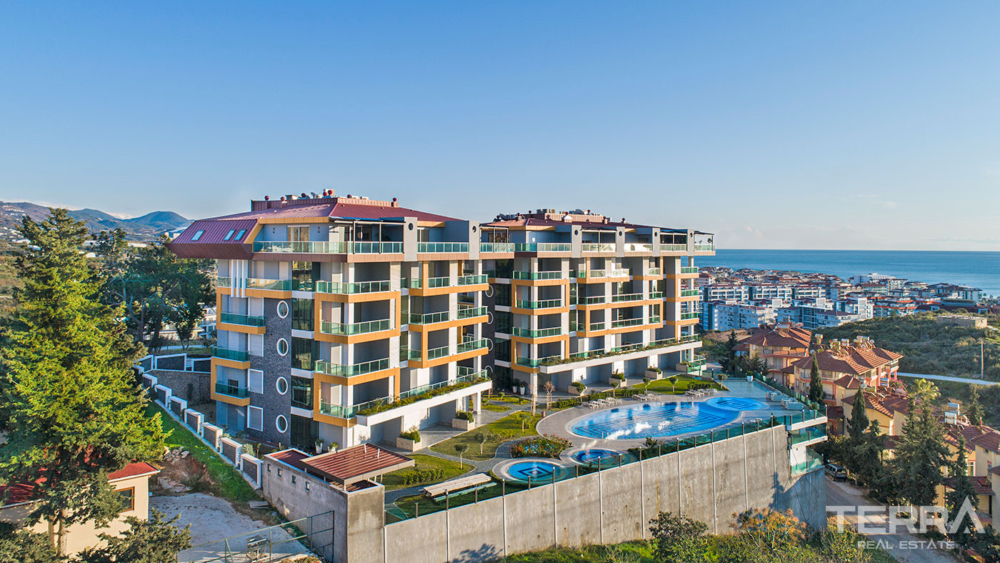 Cozy Residential Complex With Sea View Apartments in Alanya Kestel - 62150