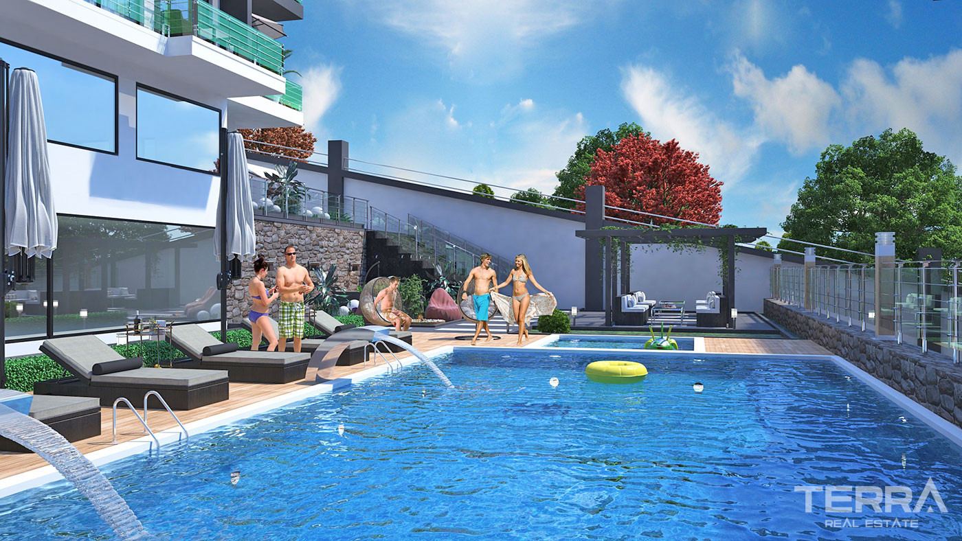 Modern Apartments With Various Social Facilities in Alanya Kestel - 52646
