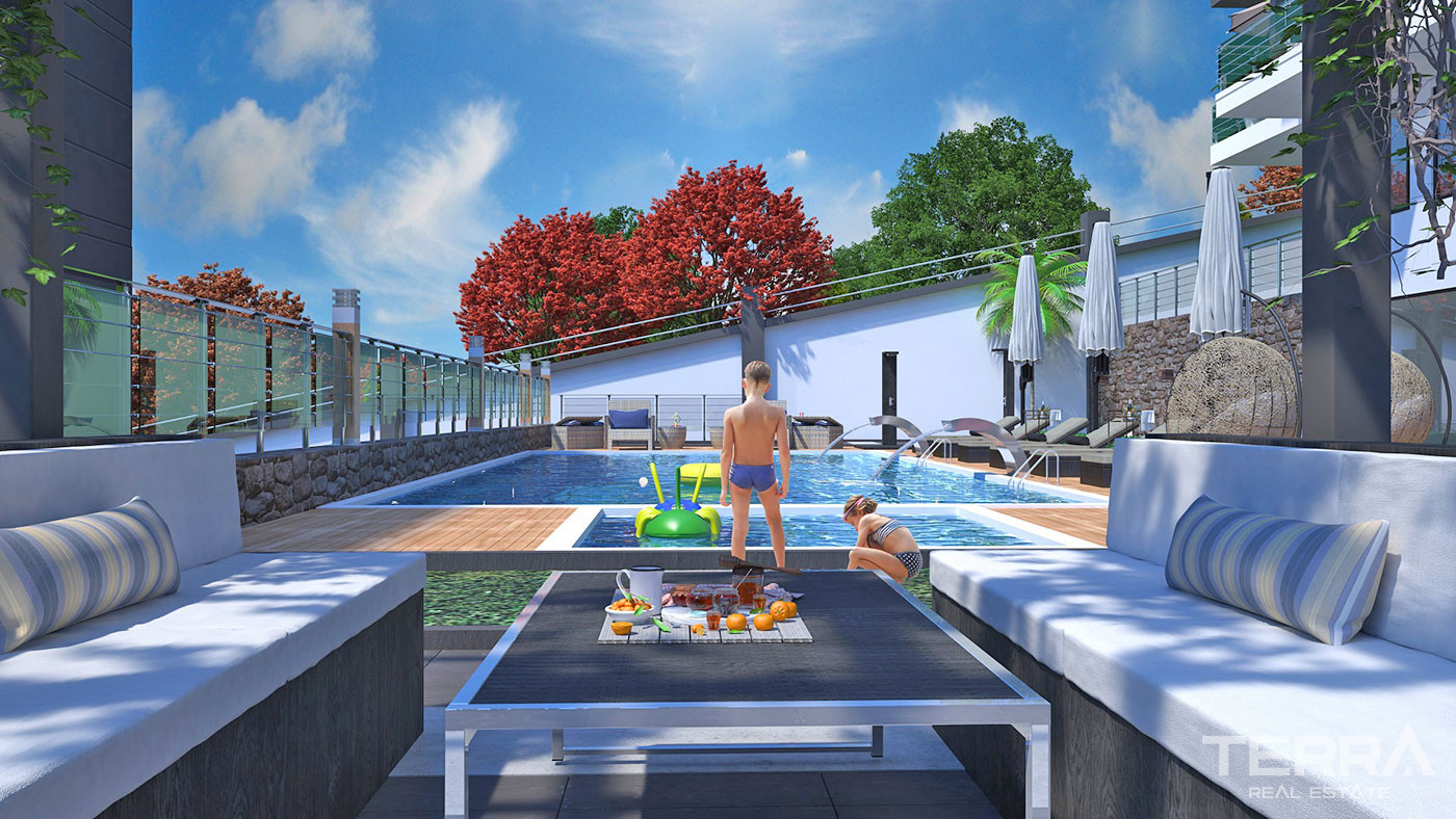 Modern Apartments With Various Social Facilities in Alanya Kestel - 52649