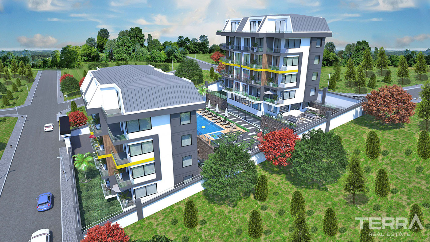 Modern Apartments With Various Social Facilities in Alanya Kestel - 52654
