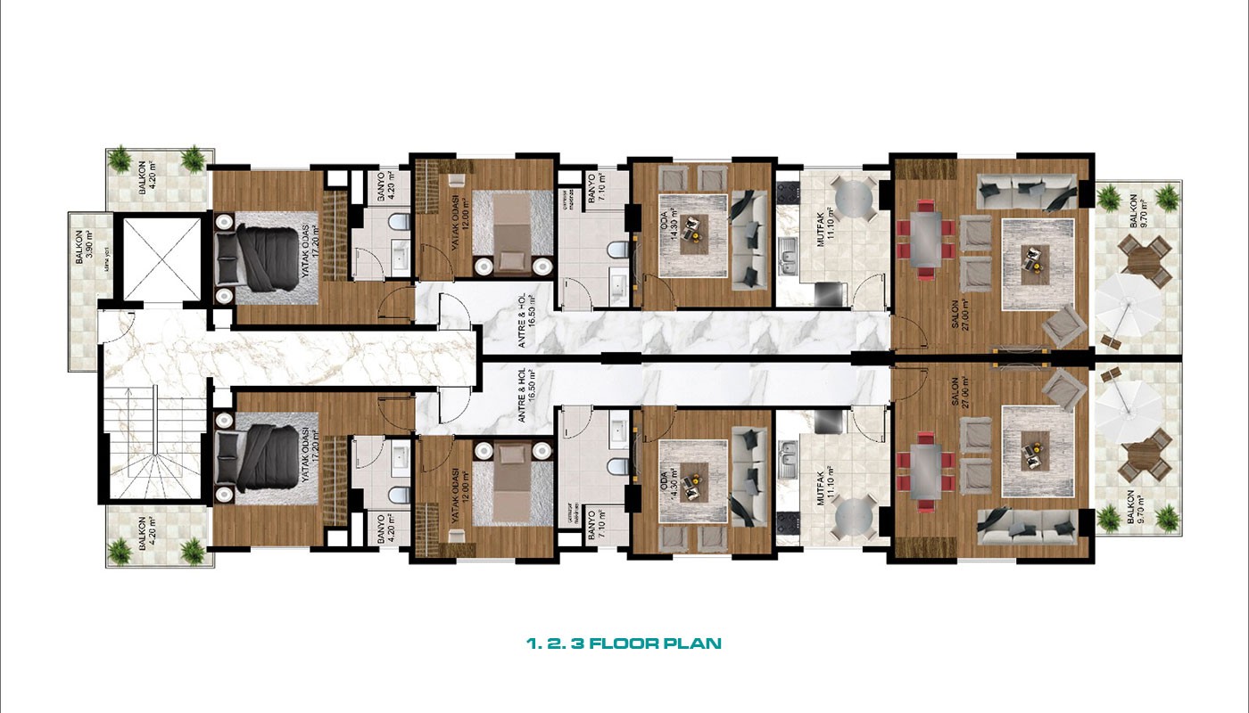 Appartements d'Exception à Vendre Dans le Centre Ville d'Alanya - 37862