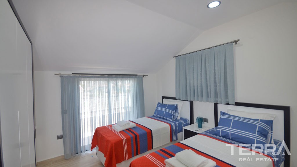 Completed Triplex Villa Only 500 m to Beach Promenade in Fethiye - 37833