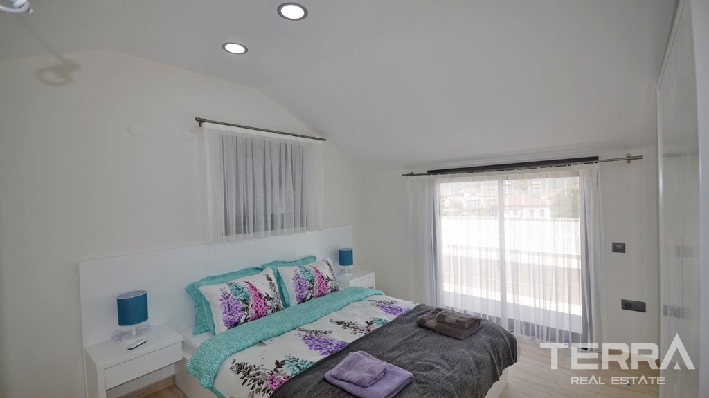 Completed Triplex Villa Only 500 m to Beach Promenade in Fethiye - 37834
