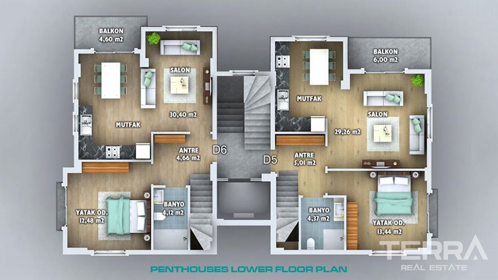 Bargain Spacious Apartments for Sale in Taşyaka Fethiye - 37843