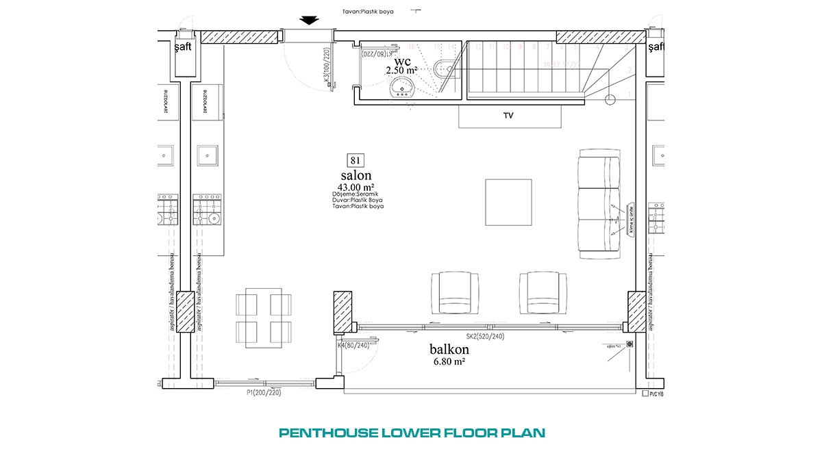 Appartements de Qualité à 700 m de la Plage de Mahmutlar à Alanya - 47581