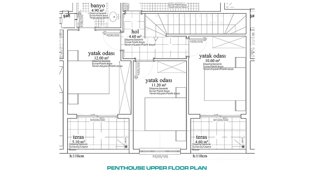 Appartements de Qualité à 700 m de la Plage de Mahmutlar à Alanya - 47582
