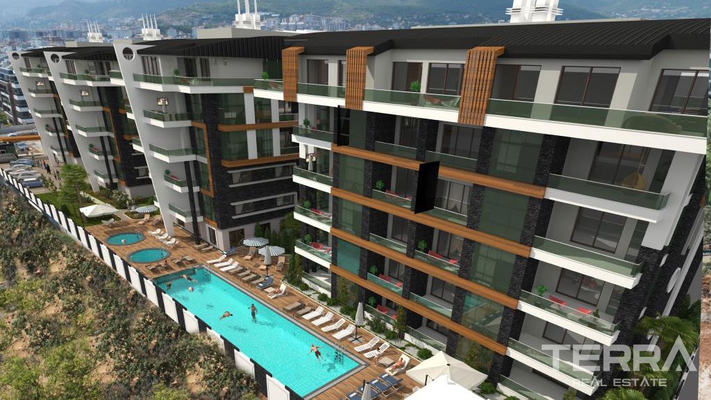 New Apartments for Sale in Five-Star Residential Complex in Alanya Oba