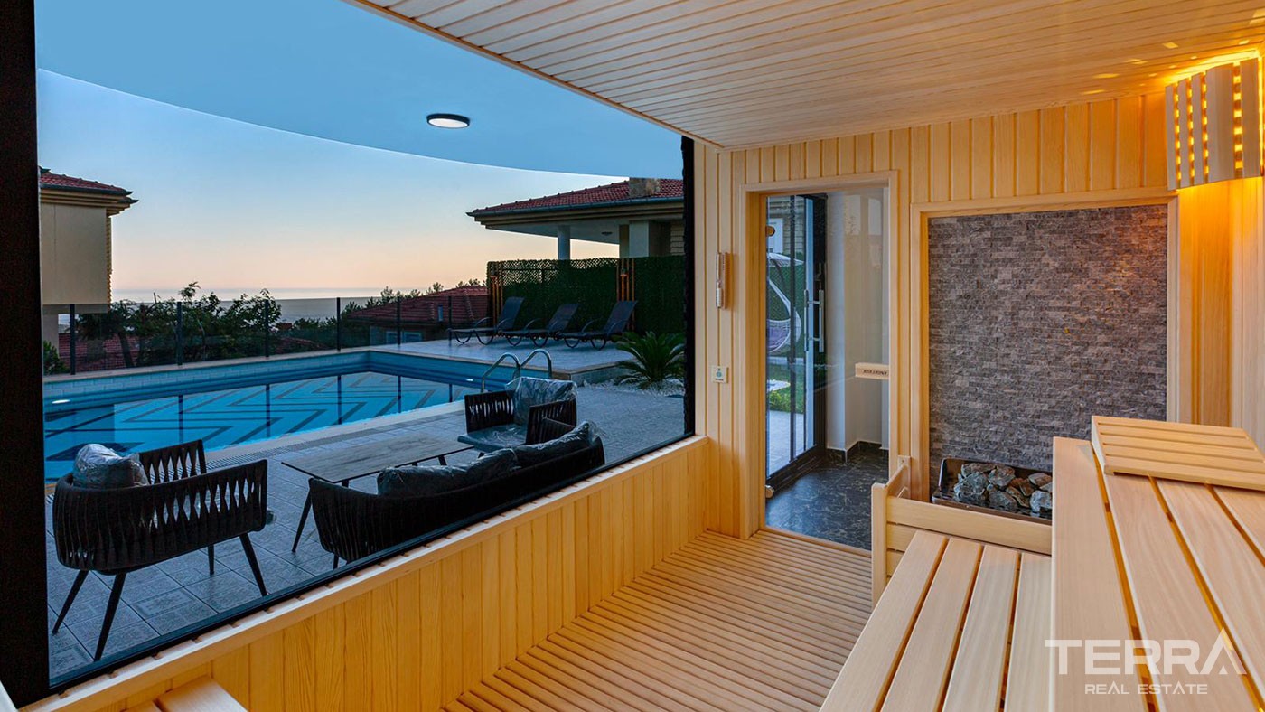 Sea View Detached House With Private Villa in Quiet Area of Bektaş - 38966