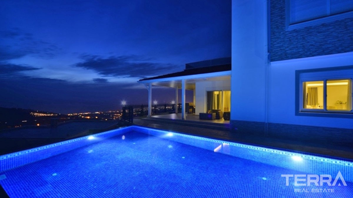 Panoramic Sea View Elegant Detached Villa for Sale in Alanya Kargıcak - 39226
