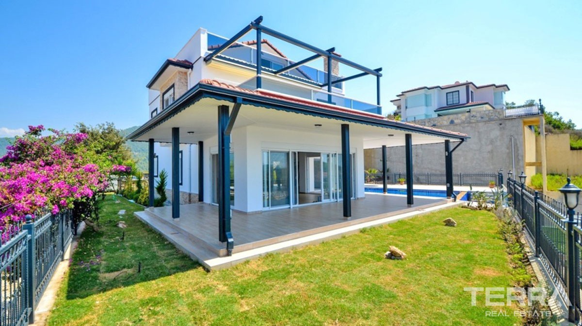Panoramic Sea View Elegant Detached Villa for Sale in Alanya Kargıcak - 39232