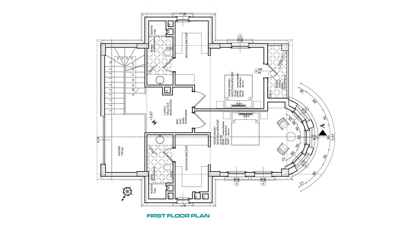 Amazing Villa with an Excellent Panoramic View in Alanya Kargıcak - 39362