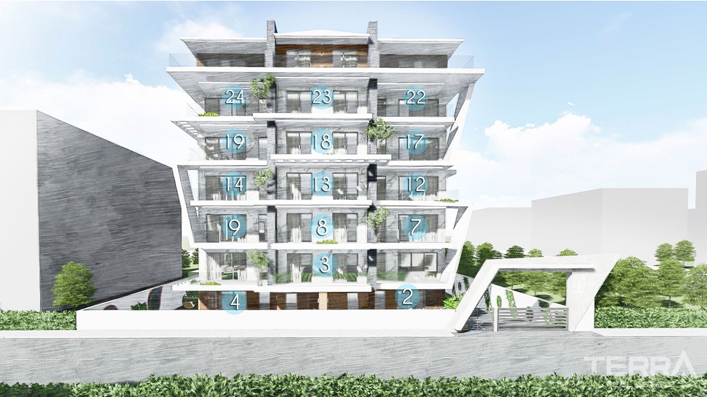 Appartements Modernes Dans la Résidence à 150 m de la Mer à Kestel - 39441