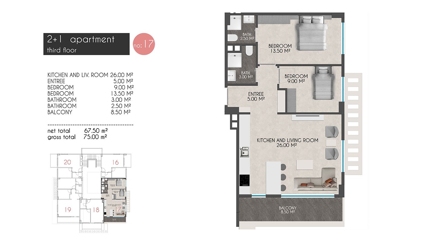 Appartements Modernes Dans la Résidence à 150 m de la Mer à Kestel - 39451