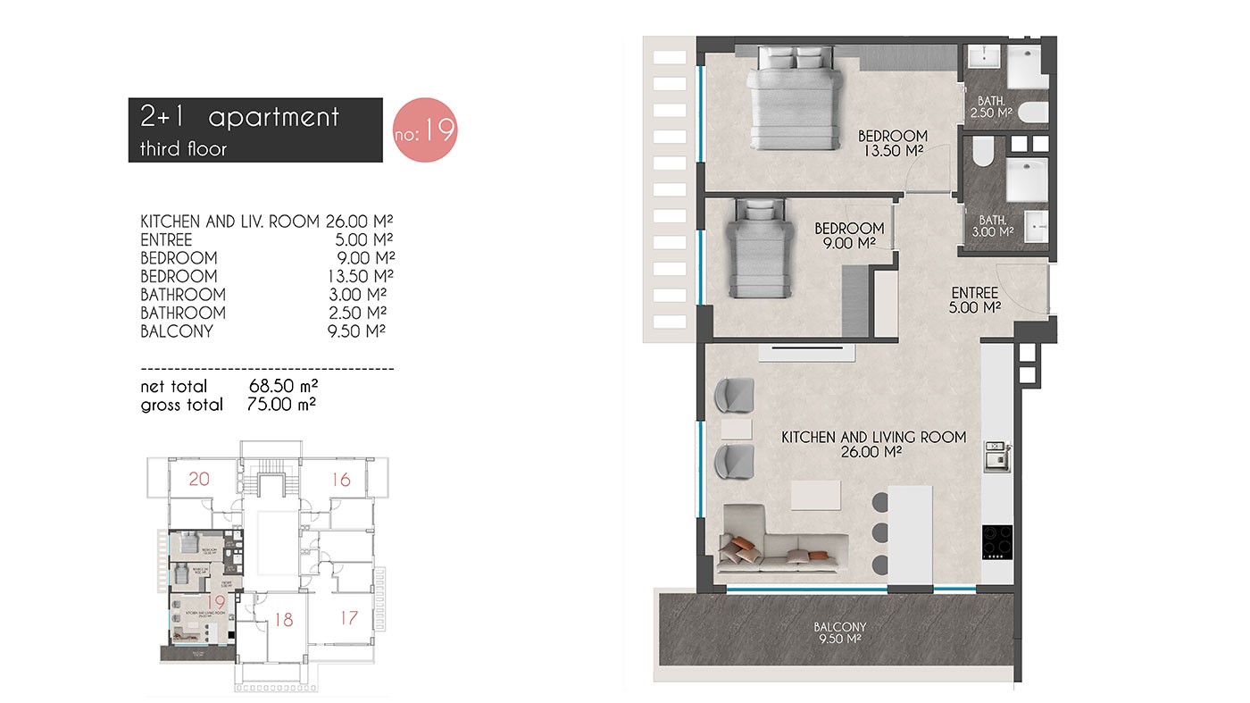 Appartements Modernes Dans la Résidence à 150 m de la Mer à Kestel - 39453