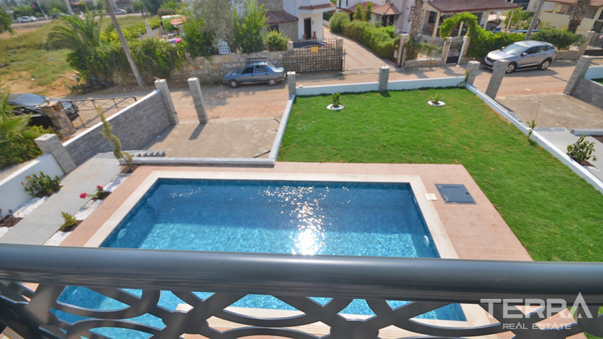 Modern Detached House with Private Pool for Sale in Fethiye Calış - 56146