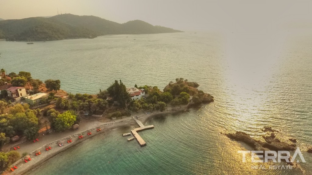 Seafront Villa with Beach View For Sale in Fethiye Şovalye Island - 39785