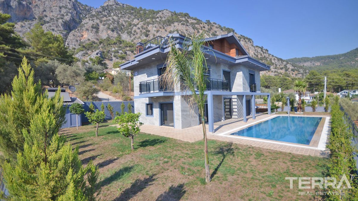 High Quality Sea and Mountain View Detached Villa For Sale in Fethiye - 43273