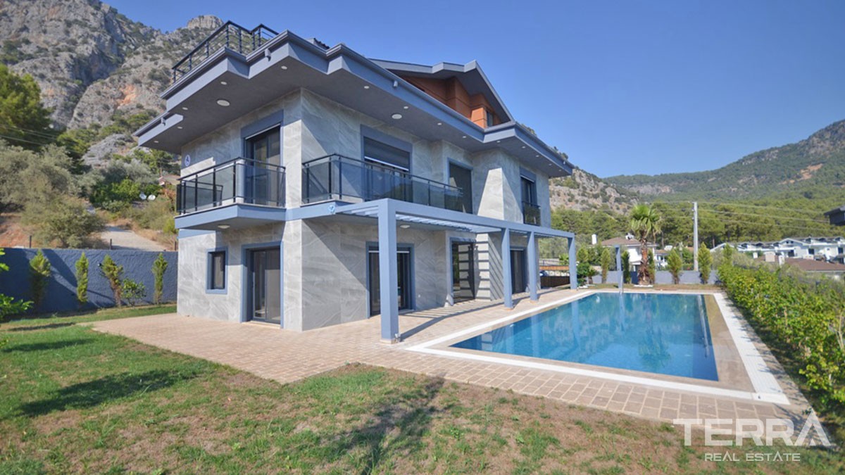 High Quality Sea and Mountain View Detached Villa For Sale in Fethiye - 43275