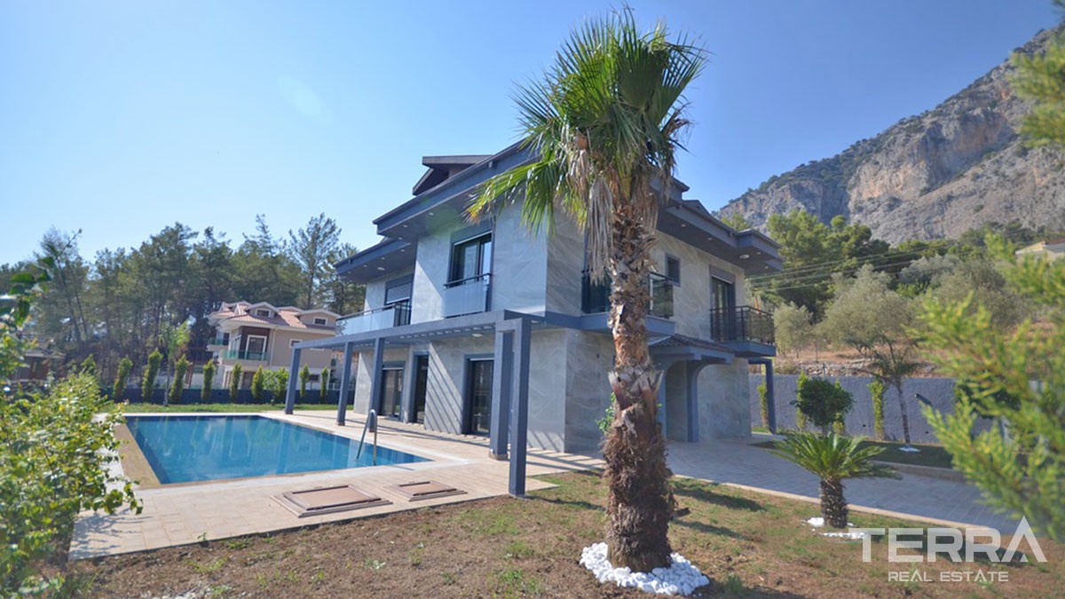 High Quality Sea and Mountain View Detached Villa For Sale in Fethiye - 43277