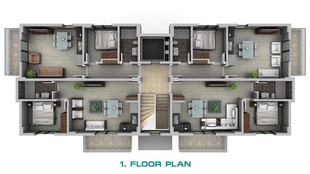 Affordable Apartments For Sale in Center of Fethiye Taşyaka District - 40068