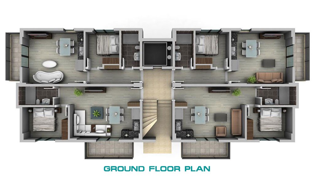 Affordable Apartments For Sale in Center of Fethiye Taşyaka District - 40071