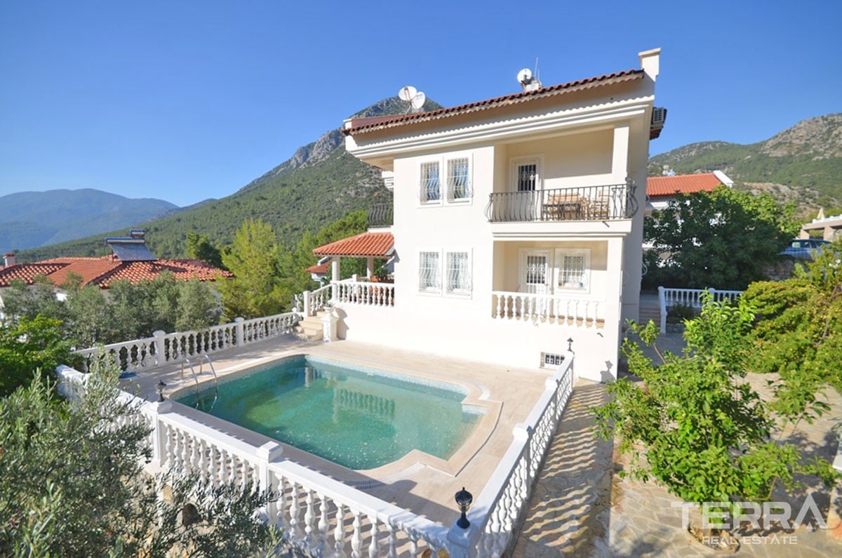 Resale Detached Villa With Private Swimming Pool in Üzümlü Fethiye