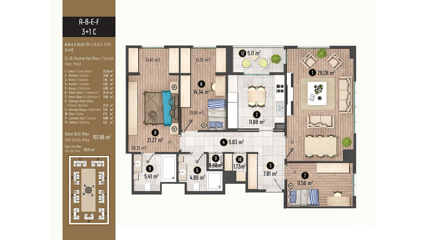 Luxurious Family Concept Apartments for Sale in Istanbul Beylikdüzü - 40382