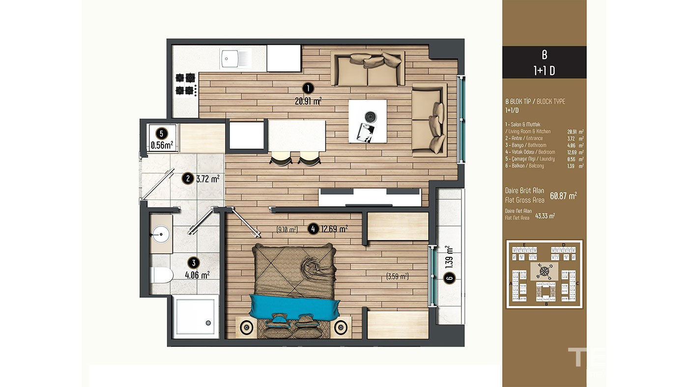 Luxurious Family Concept Apartments for Sale in Istanbul Beylikdüzü - 40389