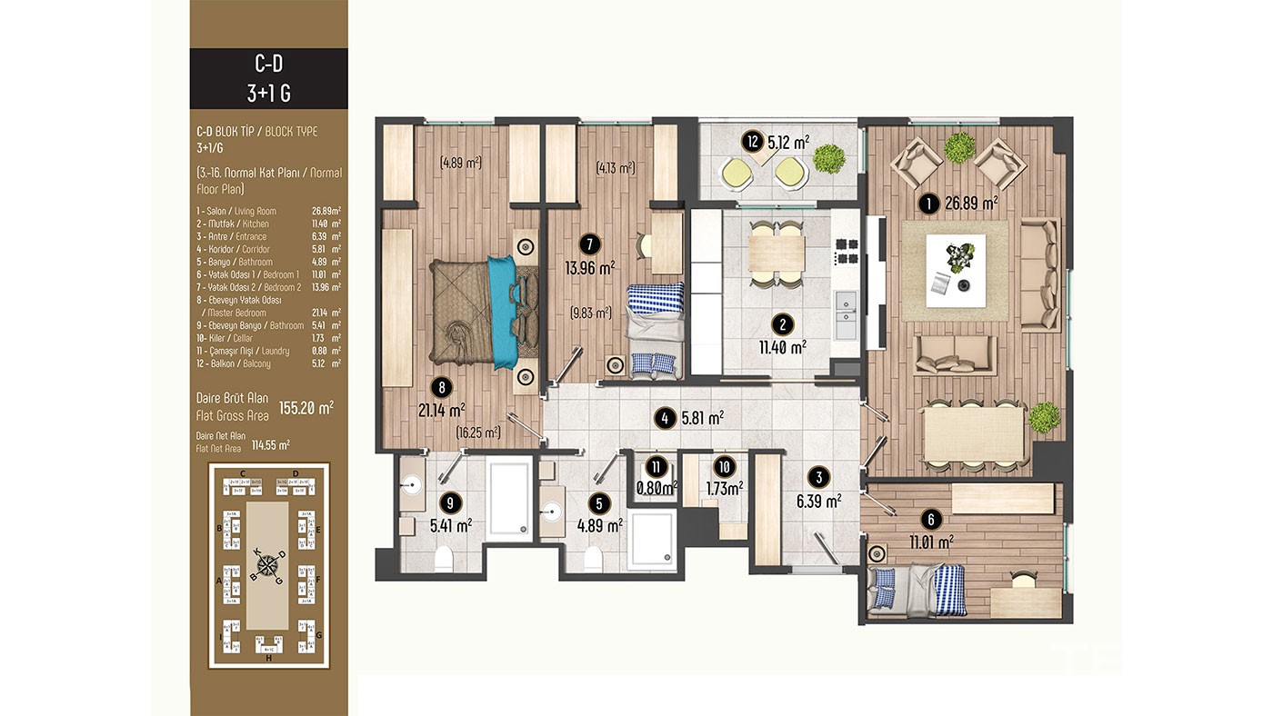 Luxurious Family Concept Apartments for Sale in Istanbul Beylikdüzü - 40392