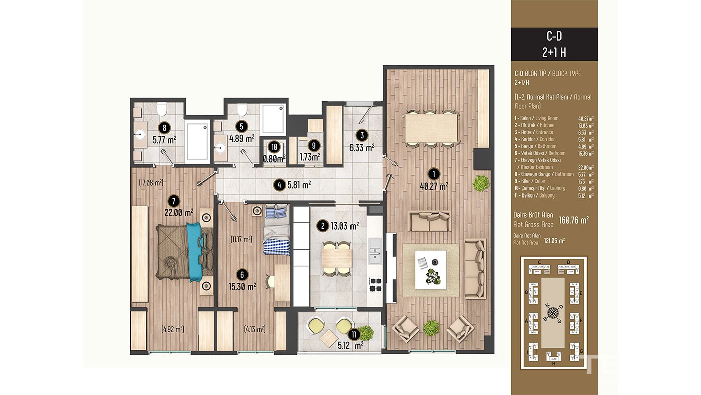 Luxurious Family Concept Apartments for Sale in Istanbul Beylikdüzü - 40394