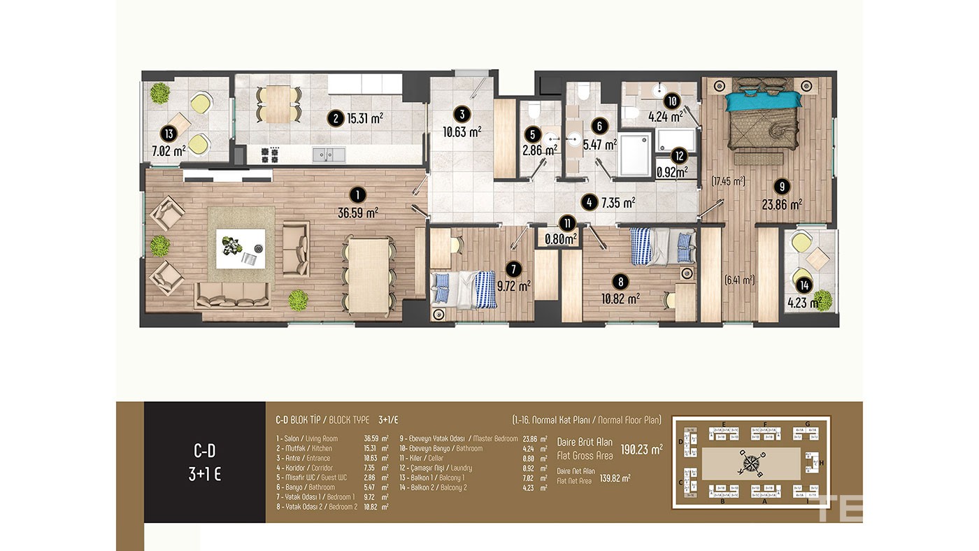 Luxurious Family Concept Apartments for Sale in Istanbul Beylikdüzü - 40395