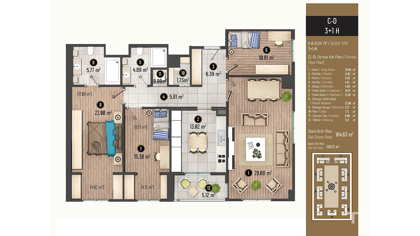Luxurious Family Concept Apartments for Sale in Istanbul Beylikdüzü - 40397